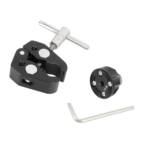 Pince de tir avec point de montage 1/4" pour moniteur vidéo et équipement photo