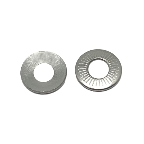 100 Pcs M5 304 Stainless Steel Conical Knurled Spring Washer,Spring Disc Washer,Conical Knurled Spring Washers,Prevent Loose Fasteners
