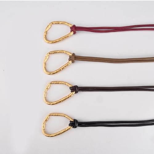 Skinny Waistband for Women Elegant Simple Golden Buckle Belt with Tie Solid Color Retro Girdle Belt Stylish Accessory3