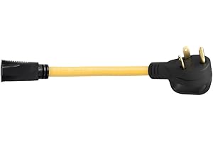 3015RVDA 30A Male-15A Female Adapter Cord w/Hdl, 12” ParkPower