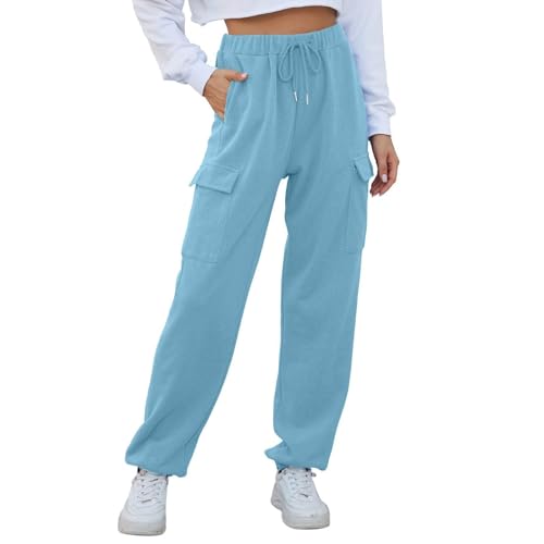 Pantalon jogging femme blanc en coton confortable pour sport et detente