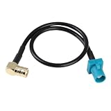 Durlo Fakra-auf-SMB-Antennenkabel, RG174 Fakra-Stecker auf SMB-Buchse Antennenadapter für DAB-Autoradios, GPS-, Navigations- und Bluetooth-Systeme