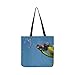 Price comparison product image Blue Sky with Bubble Funny Animal Frog Canvas Tote Handbag Shoulder Bag Crossbody Bags Purses for Men and Women Shopping Tote