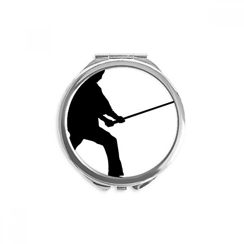 Espejo de bolsillo de Kung Fu chino para retoques rápidos en cualquier lugar