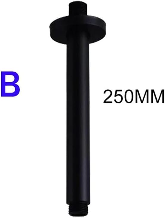 Generic Bathroom Brass Wall Shower Arm Dark Mounted Connecting Rod Sprinkler Shower Tube Black Bracket/Ceiling Pipe Folding Arm
