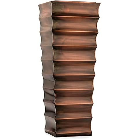 H Potter Large Copper Ribbed Planter Cover