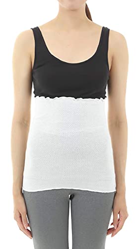 Preisvergleich Produktbild DuringVillage Bauchnabelwärmer, Haramaki, Baumwolle und Seide, 70-84 cm - Weiß - Mittel