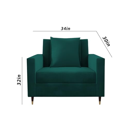 Image of Casaliving Garcia 3+2+1 Seater Sofa Set for Living Room (Pine Colour) Premium Fabric Sofa