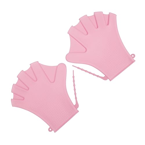 DECOMELODY Adjustable Swim Paddles for Training Silicone Water Gloves 1 Pair Dive Swim Accessories for Men and Women for Swimming Pool Workouts