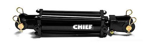 Chief TC3 3000 PSI Tie-Rod Cylinder for Double Acting 2.5'' Bore x 8'' Stroke - 1.125 Rod Dia #8 SAE Port Retracted 18.25