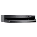 Broan-NuTone 403023 B000UW02A6 30-inch Under-Cabinet Convertible Range Hood with 2-Speed Exhaust Fan and Light, Black