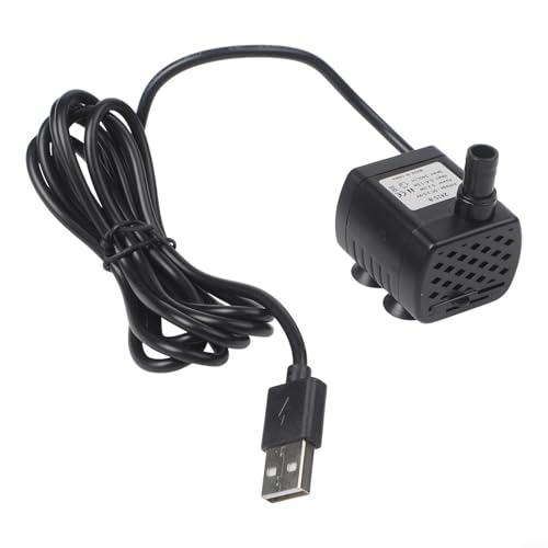 Mini bomba de agua sumergible, bomba de fuente de agua sin escobillas para jardín, estanque, piscina, pecera, baño de pájaros, con boquilla ajustable, caudal de 200 l/h