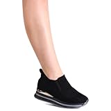  topschuhe24 Femmes Chaussures Mocassins, Couleur:Noir, Pointure:39 EU