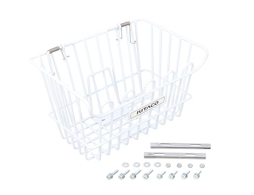 キタコ(KITACO) フロントバスケット K-TOUR (ホワイト) 汎用 スチール製...