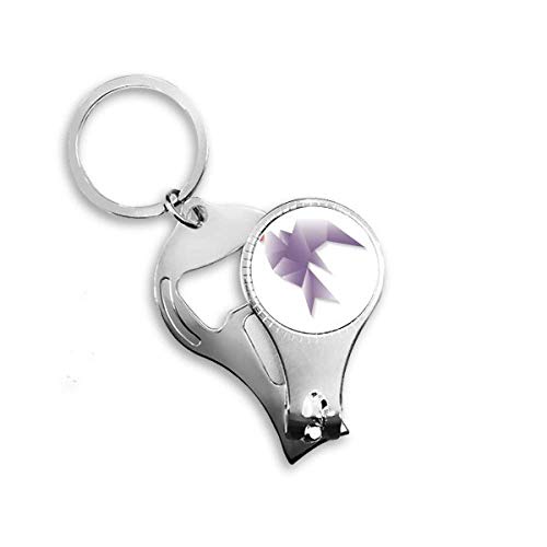 Pince à ongles géométrique coupe nette motif oiseau origami