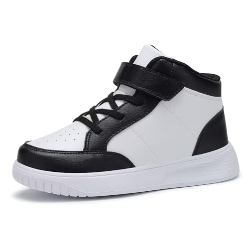 Image of Kids Sneakers Boys Running Shoes Girls High Top Casual Lightweight Classic Adjustable Strap Sneakers