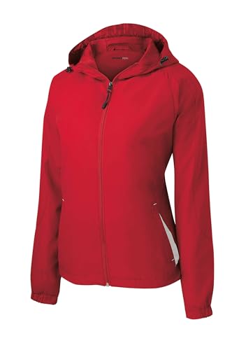 SPORT-TEK Women's Colorblock Hooded Raglan Jacket