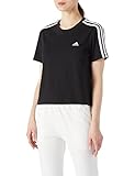 adidas Damen W 3s Cro T Shirt, Schwarz/Weiß, XL EU