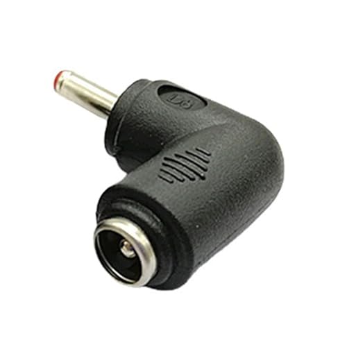 Qcbuegof 5,5 x 2 1 mm hembra a redondo 3,5 x 1 35 mm conector macho adaptador de enchufe para portátiles codo convertidor de carga adaptador de carga
