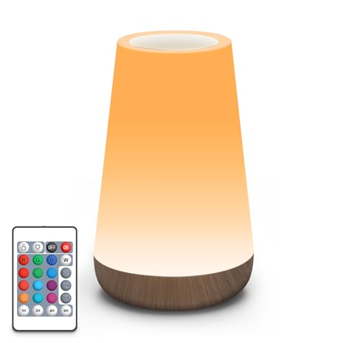 Auxmir Nachttischlampe Touch Dimmbar RGB Farbwechsel, Nachtlicht Kinder USB...