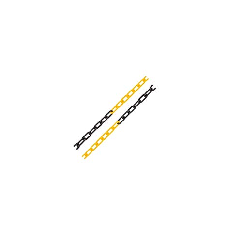 Corrente para Sinalização Plástica Amarelo e Preto 15 metros Grande