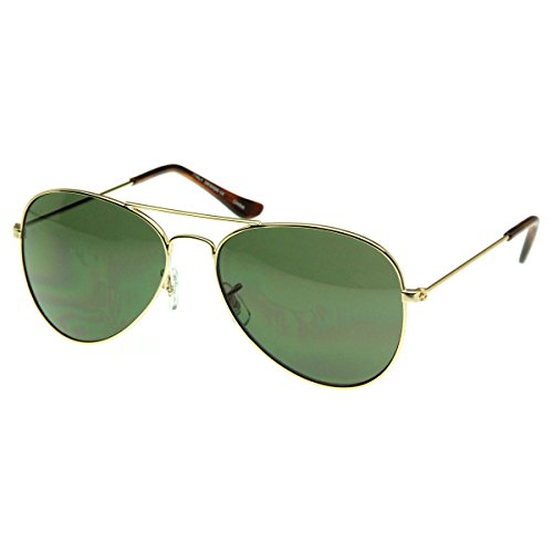 zeroUV Original Classic Metal Standard Aviator Sunglasses - Nickel Plated Frame