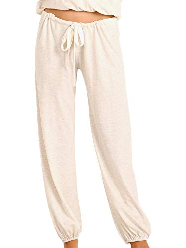 Eberjey Heather Cotton Blend Cropped Pant Oatmeal