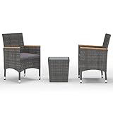 Égayez votre terrasse avec cet ensemble de meubles de bistrot 3 pièces et transformez l'extérieur de votre maison en un endroit chaleureux