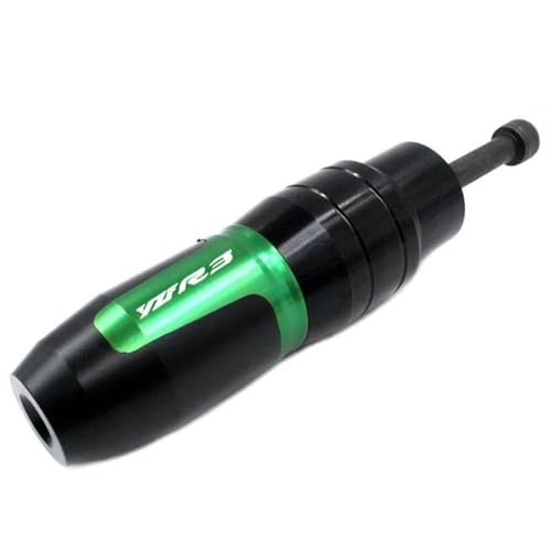 Fallschutz Motorrad CNC Zubehör Absturzsicherung Auspuff Slider Crash Pad Schutz Für Yamaha YZF-R3 YZFR3 YZF R3 2015-2018 Crashpad (Farbe : Grün, Größe : 1)