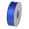 ITIsparkle 1" Inch Double Faced Satin Ribbon 50 Yards-Roll Set for Gift Wrapping Scrap Books Party Favor Hair Braids Baby Shower Decoration Floral Arrangement Craft Supplies, Royal Ribbon #2