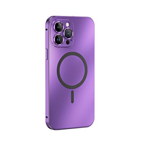 Casechics Compatible with iPhone Case,Luxury Aluminum Metal Frame & PC Backboard,Compatible with Magsafe & Wireless Charging,Magnetic Soft Shockproof