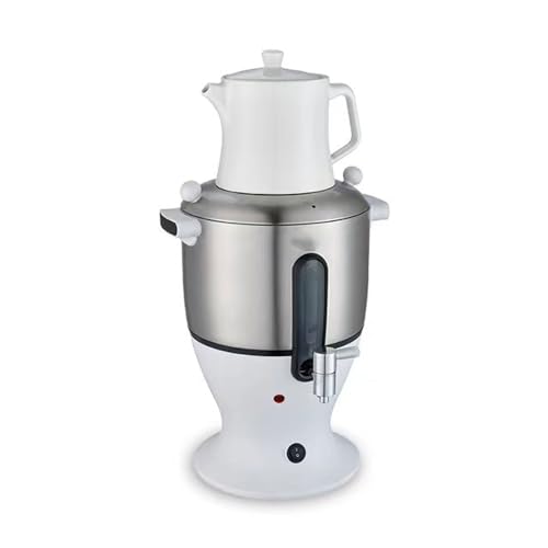 Samovar eléctrico tetera doble acero 6L blanco miniatura 1