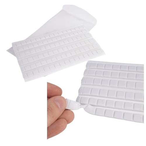 LENS-AID Klebe-Knete: 96 Stück Klebepads (weiß) - Wieder ablösbar/wiederverwendbar, Universal Haftknete für Wand-Poster, Bilder, Modellbau, Basteln, Requisiten UVM.