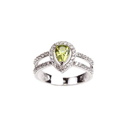 Bague de créateur en topaze blanche, anneau en argent sterling 925 de qualité