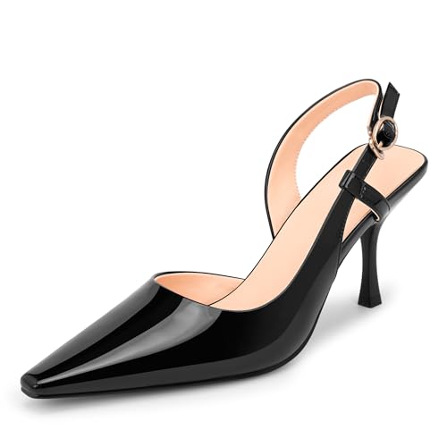 Women's D'Orsay High Heel Slingback Pumps Buckle Strap Dress Party Office Shoes