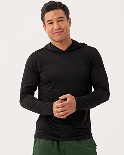 3 Pack: Men’s Quick Dry Fit Moisture Wicking Long Sleeve Active Athletic Hoodie Performance Hooded T Shirt Workout Running Fitness Gym Sports Casual Sweatshirt UPF 50 Outdoor Hiking-Set 1, Large