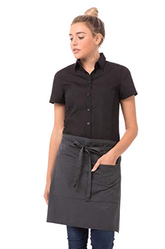 Chef Works Unisex Half Bistro Server Apron Dark Grey One Size