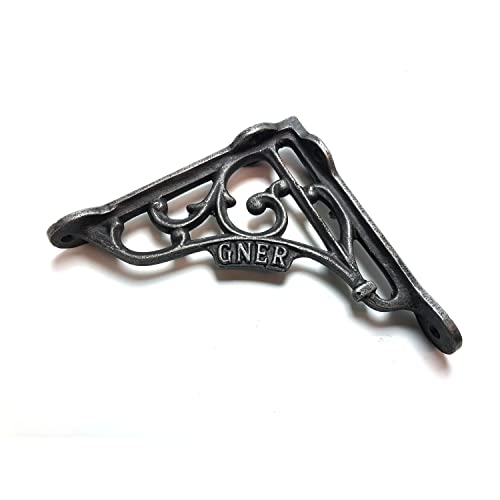 Soportes de estante de hierro fundido y estilo antiguo de línea de trenes del Noroeste de Inglaterra (GNER), 1 par