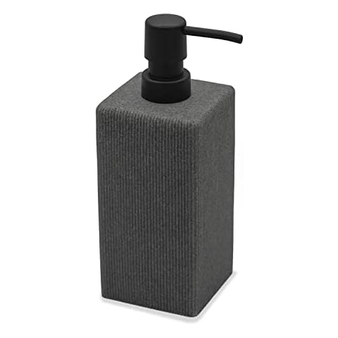 Varato Modern Design Bathroom Accessories Tall Line Soap Dispenser Bathroom and Kitchen (Large, 8" in Height) - Grey Hand Soap Dispenser for Kitchen Sink Cover
