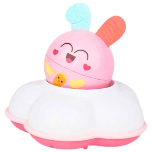 Jouet musical lapin rampant pour stimuler l'éveil de bébé sur son tapis de jeu