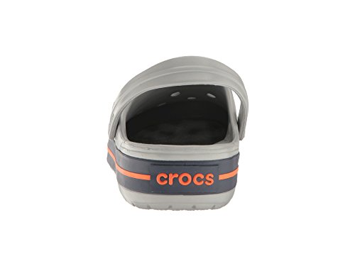 Image of Crocs Unisex-Adult Crocband Clog, Light Grey /Navy, 7 US' Women