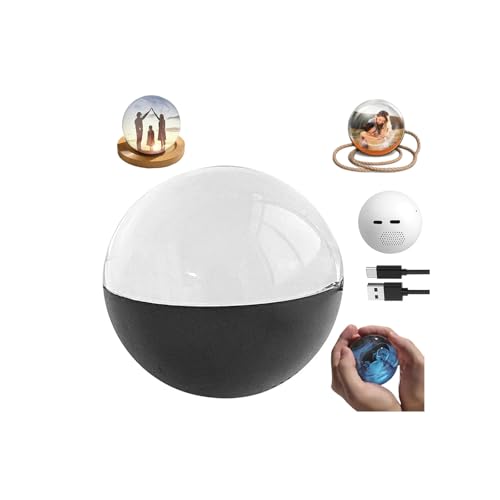 3D Ultrasound Crystal Ball Digital Photo Album,2025 New Crystal Ball Video Player,Memory Sphere,3D Crystal Ball with Electronic Display,DIY Customizable Gift for Anniversary,Birthday,Wedding