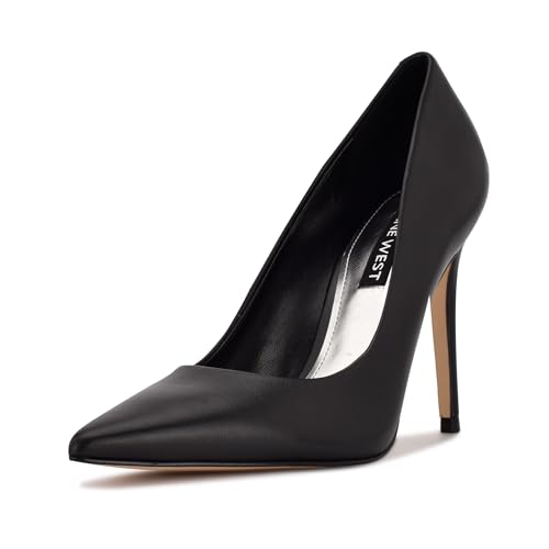 Nine West Women's Fresh Pump, Black Leather, 9