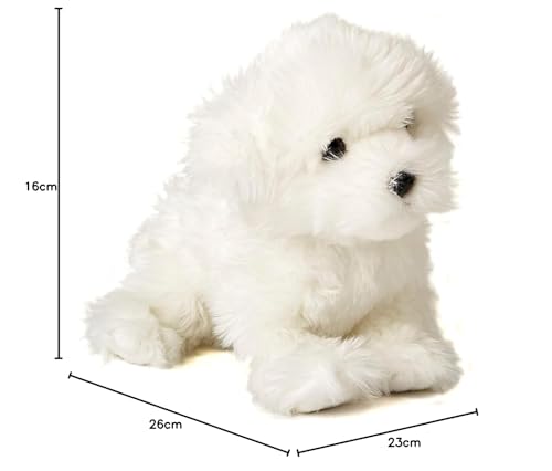 Uni-Toys - Malteser (ohne Leine) - 26 cm (Länge) - Plüsch-Hund, Haustier - Plüschtier, Kuscheltier