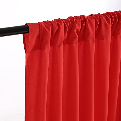 Image of HomeArt 4x8 Feet Red Backdrop for Decoration, Photography, Chroma Key Virtual Red Background Sheet for Photography Zoom Meeting, Cloth Curtain for Video Studio Streaming Gaming Photoshoot