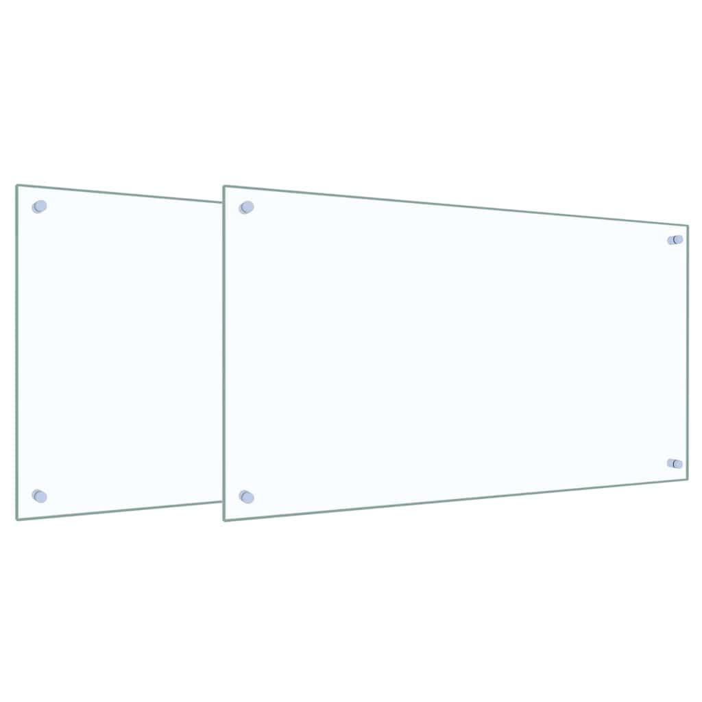 Generisch Küchenrückwand 2 pcs Transparent 90 x 50 cm Gehärtetes Glas,Heim Garten,Küche Esszimmer,Küchenhelfer -utensilien-3415429