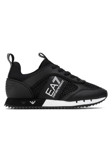 EA7 Black & White Lace Up Sneakers Men