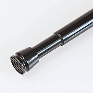 Tinycurtains Teleskopstange Schwarz Glänzend 111-200 cm