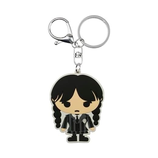 Wednesday Miércoles-Llavero Brand, Negro Chibi