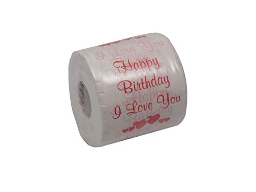 Justpaperroses Happy Birthday I Love You, Printed Toilet Paper Gag Gift, Funny Novelty Present For Him Or Her #TOP5